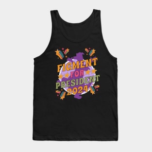 Figment For President 2024 world showcase Theme Park Distressed Design Tank Top